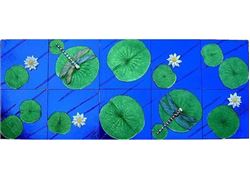 Picture of Glass Dragonfly Panel