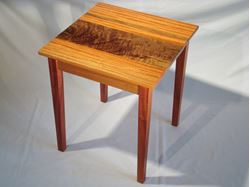 Picture of African Ribbon Mahogany and Figured Walnut Table