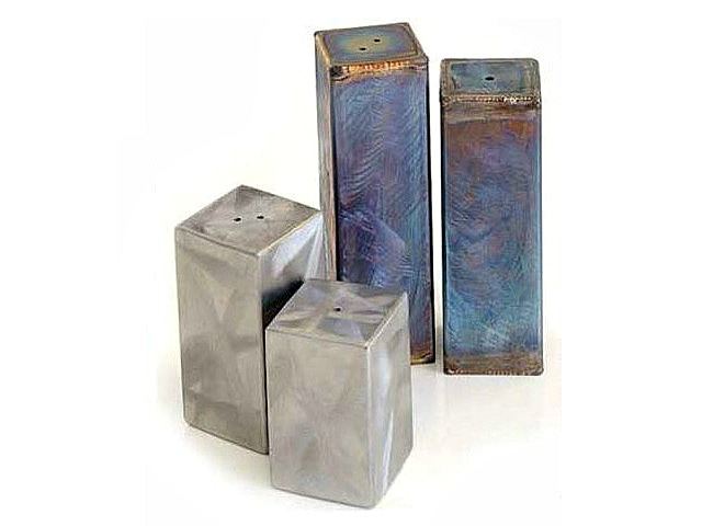 stainless steel salt and pepper