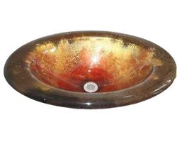 Paradiso Round Self-Rimming Glass Sink