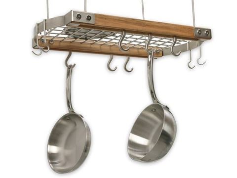 Maple Hanging Oval Pot Rack