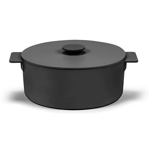 Enameled Cast Iron Saucepan - Black