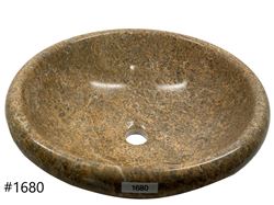 Picture of SoLuna Oceanic Fossil Stone Sink with Rounded Rim